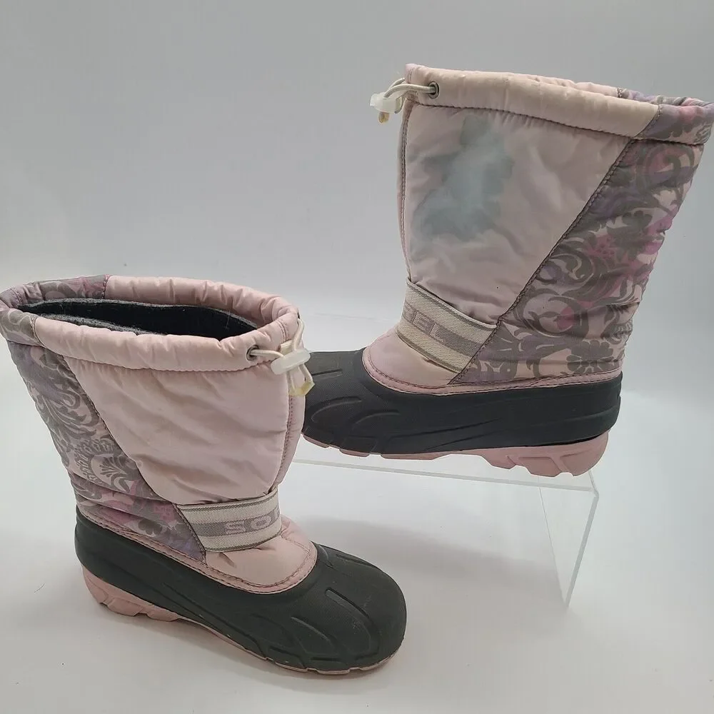 Sorel Pink/ Grey CUB NY 1799-636 Winter Snow Boots Waterproof  Sz 6